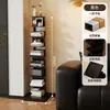 Estantería de acero de pie, estante invisible de almacenamiento vertical de libros, estante de exhibición para sala de estar y dormitorio, estantería estrecha para el hogar