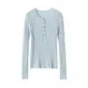 Novo suéter de malha fina 100% cashmere outono e inverno para mulheres, gola redonda, estilo coreano, slim-fit, top elegante