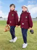 Chaquetas Infantiles 3 en 1 para Otoño e Invierno, Uniformes Escolares, Uniformes de Primaria, Ropa Gruesa para Niños, Ropa de Exterior para Niñas