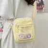 La bolsa popular para mujer de este año 2024 nuevo modelo bolso de hombro versión coreana bolso cruzado de color dulce en bloques de color tela de nailon comercio exterior