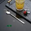 Fabricante Venta al por Mayor 304 Acero Inoxidable para Alimentos Cuchara para Hielo Mango Largo Cuchara para Mezclar Ins Cuchara para Mezclar Bar Café Jugo