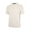 Camiseta de Manga Corta con Textura de Canalé Estilo Old Money Retro Americano de Alta Gama para Hombres y Mujeres, Top de Punto Verano 2026