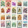 128 Adesivos Criativos de Carimbos de Cidades para Lembranças de Viagem, Colecionáveis, Decoração, Capas de Celular e Diários