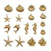 1 Acero Inoxidable Chapado al Vacío Oro Plata Concha Marina Delfín Colgante Colgante Accesorios para Joyería DIY