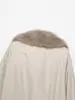 Cortavientos de Moda Casual Estilo Perezoso Otoño 2025 Nuevo Estilo Europeo y Americano para Mujer con Cuello de Piel