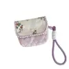 5223 Saco de Armazenamento Pequeno Floral de Algodão Puro Adequado para Bolsas de Câmera Ccd, Anti-Queda e Anti-Impacto, Bolsa de Armazenamento de Viagem Portátil e Compacta