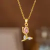 Collar Transfronterizo de Acero de Titanio de Dongguan para Mujer, Lujo Ligero, Nicho, Sensación de Alta Gama, Nuevo Estilo de Verano, Regalo para Mejor Amiga, Exquisita Cadena para Clavícula