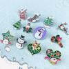 Broche Muñeco de Nieve Reno Calcetín Navideño Papá Noel Árbol de Navidad Insignia de Aleación Accesorios para Ropa Bolsas Edición Limitada Navideña