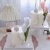 Tarjeta de Decoración de Cupcake de Moda para el Día de la Madre con Tul de Burbujas a Cuadros Plegados y Decoración de Lazo con Borde Ondulado