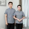 Uniformes de Limpeza de Linho para Staff de Hotel Manga Curta Roupas de Trabalho para Limpeza de Quartos Uniformes de Limpeza Manga Longa