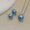 Brincos de Pérola de Princesa com Acabamento de Luxo, Cinza-Prata, Tarraxas de Pérola Simples e Versáteis, Conjunto de Pingente de Madrepérola para Mulheres, Transmissão ao Vivo