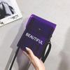 Bolsa de Gelatina para Teléfono Móvil Letra Color Caramelo Logo Transparente Verano Personalizado Estilo Coreano Bolsa de Hombro Cruzada de PVC Bolsa Cuadrada Pequeña