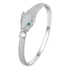 Pulsera de Trébol de Cuatro Hojas de Alta Gama Pulsera Versátil de Banda Ancha para Mujer Cobre de 18 Quilates Microincrustada con Diamantes Joyería Directo del Fabricante