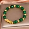 Tiktok venda quente estilo étnico imitação areia ouro pulseira de contas de milho mesmo homens e mulheres pulseira da sorte