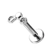 Brincos de liga de titânio F136 em formato de favo de mel hexagonal com zircônia, piercings labiais, piercings de hélice auricular, joias de piercing corporal de titânio G23
