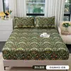 Juego de cama de verano fresco estilo pastoral floral con sábana bajera, colcha individual, funda de almohada, protector de colchón, funda protectora, ropa de cama