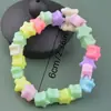 Pulsera de Cuentas DIY Copo de Nieve Mariposa Estrella Corazón Color Macarrón Pulsera Mixta Cadena para Teléfono Móvil