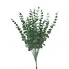 Folhas de Eucalipto Artificiais 38cm Folha de Eucalipto Única Planta Verde Artificial Buquê Decoração de Casa Cruzada Flor