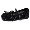 Zapatos Mary Jane de Lunares de Moda Nuevos 2026 para Mujer, Estilo Hada Versátil con Lazo Zapatos de Tacón Bajo Chic para Combinar con Vestidos