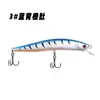 Atacado de equipamentos de pesca isca luya arremesso longo água flutuante barriga curva isca mino isca artificial biônica isca dura com anel e contas