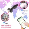 Aplicación Remota Control Remoto Torcido Giratorio Plug Anal Unisex Orgasmo de Próstata Masturbación Masajeador para Sexo Adulto