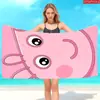 Toalla de Playa Serie Cerdo Peppa Linda Transfronteriza Microfibra Toalla de Baño Estampada Toalla para Fiesta en la Playa al Aire Libre de Verano