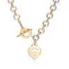 Nuevo Colgante en Forma de Corazón para Abrochar de la Marca T, Varios Estilos de Collares, Modernos y Elegantes, Selección de Influencers Populares, Diseño Clásico, Venta Directa del Fabricante