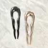 Horquillas en forma de U Europeas y Americanas, Horquillas de Aleación de Alta Gama para la Parte Trasera de la Cabeza, Elegantes Horquillas para Moños para Mujeres, En Stock