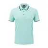 Camisa polo, uniforme de trabajo de manga corta de seda helada de verano con cuello, con logotipos impresos o bordados, adecuado para el personal de restaurantes, tiendas de hot pot y tiendas de té de burbujas