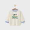 Camisetas de Primavera e Outono para Meninos e Meninas 2025 Novo Estilo Camisetas de Manga Longa para Meninos e Meninas Tops para Bebês Algodão Puro Classe A Desenho Animado Fofo