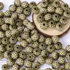 Contas de Madeira Gravadas Multicores, Contas Soltas, Contas Redondas de Madeira Natural Estampadas Vintage, Acessórios de Miçangas para Fazer Pulseira Colar DIY