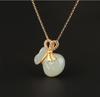 Bolsa de dinero de material Qinghai de jade hetiano de bienes naturales A, piedra desnuda terminada, accesorios de oro K con incrustaciones de plata DIY, colgante de bolsa de la suerte viva