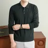 Temporada 2026 Moda Casual Suéter Jacquard con Cuello Polo y Logo en el Pecho, Tejido de Punto, Mayoreo