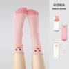 1844 Calcetines para Niños al Mayoreo Otoño e Invierno 2025 Conejo Rosa Calcetines de Media Caña para Niñas Algodón con Volantes Sin Costuras Calcetines para Niños