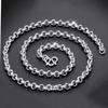 Collar Grueso de Perlas de 3.5m con Anillo en Forma de O Cadena de Perlas Chapada en Oro Anillo de Pareja Agresivo y Moderno para Hombre Cadena de Platino Personalizada