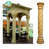 Design de paisagismo externo Ornamentos de coluna romana GRC Escultura externa de coluna de arenito de pedra artificial Esboço