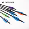 Flechas de Práctica para Principiantes 7.8mm Flechas Mixtas de Carbono con Plumas de Escudo de Colores para Arcos Recurvos, Compuestos, Caza Americana, Arcos de Tiro Recto Tradicionales y Flechas