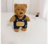 [Solo Ropa] Llavero Colgante Oso de Barcelona Muñeco de 12 cm Ropa de Sirvienta Ropa de Cama para Muñecas Tocado