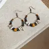 Pendientes Geométricos de Flor de Ratán Estilo Resort de Playa, Pendientes de Lujo Ligero y de Gama Alta, Pendientes Bohemios de Moda y Personalizados