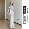 H271 Pantalones Cloud Puff para Mujer Verano Delgados Estilo Lazy Pantalones Holgados Cintura Alta Adelgazantes Casuales Yamamoto Pantalones de Pierna Ancha