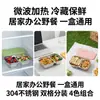 ¡Guau! Juego de Cajas de Almacenamiento para Refrigerador, Platos de Preparación Compartimentados de Acero Inoxidable 304, Recipientes para Comida Aptos para Microondas, Juego de 4 Piezas Transfronterizo