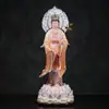 Estatua de Buda de los Tres Santos Occidentales Resina Bodhisattva Guanyin Estatua de Buda Guanyin para Adoración en el Hogar Estatua de Buda Amitabha Bodhisattva Mahasthamaprapta