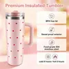 Taza de café inclinada de 25 ml, taza aislada para niñas, alto valor estético, taza de café de gran capacidad, vaso para hielo para coche, vaso con pajilla de doble uso
