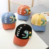 Gorra de pico para niño otoño caricatura de dinosaurio gorra de béisbol para bebé primavera y otoño niños y niñas protección solar moda sombrero para niños moda