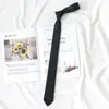 Corbata negra sin nudos para mujer, estilo japonés JK, pajarita universitaria, cremallera ancha para hombre DK, accesorios para camisas de vestir