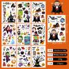 Adesivo Decorativo de Janela Fantasma Halloween Castelo Preto Zumbi Crânio Abóbora Adesivo Eletrostático de Parede de Janela Feriado