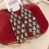Pendientes de Borla Hueca con Forma de Gota de Agua de Piedra Preciosa, Brillantes y Lujosos, Pendientes de Estilo Palacio Retro Francés, Pendientes de Lujo Ligero y de Gama Alta