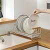 Almacenamiento de Cocina Escurridor de Platos Estante de Almacenamiento Perforación Libre Escurridor de Platos Estante para Vajilla de Mesa para Encimera Doméstica