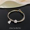 Pulsera Retro Verde Bambú Estilo Chino Nuevo Femenina Diseño Nicho Sentido Moda Combinable Personalizada Fresca con Cuentas