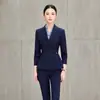 Traje de outono com mangas compridas para mulheres, vestimenta profissional de alta qualidade, uniforme de trabalho para recepção de hotel OL, uniformes para salão de beleza e joalheria